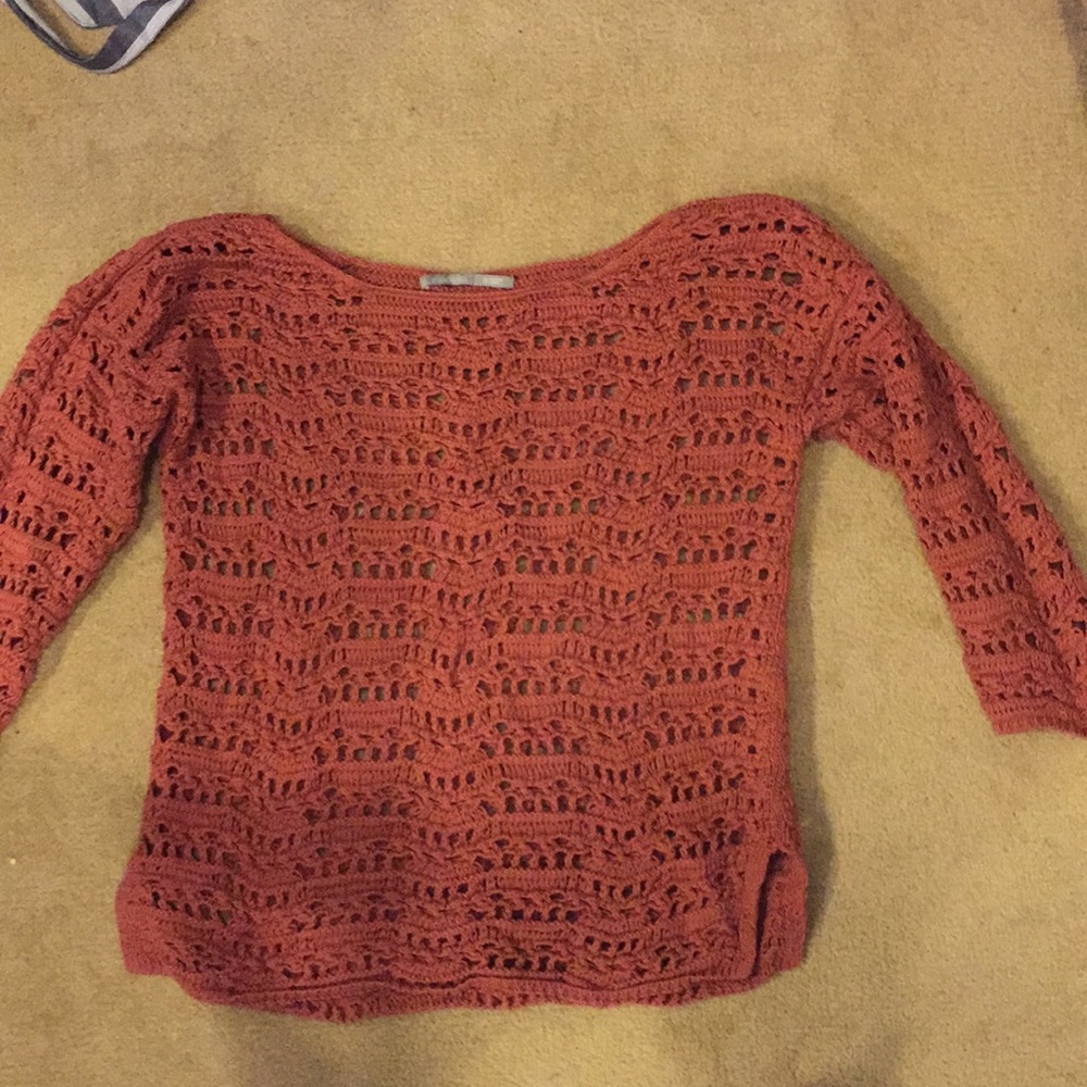 Cropped lacy sweater